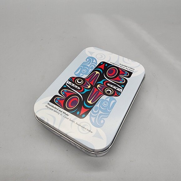Native Northwest Playing Cards Tin Thunderbird & Whale Indigenous Art - Picture 2 of 6